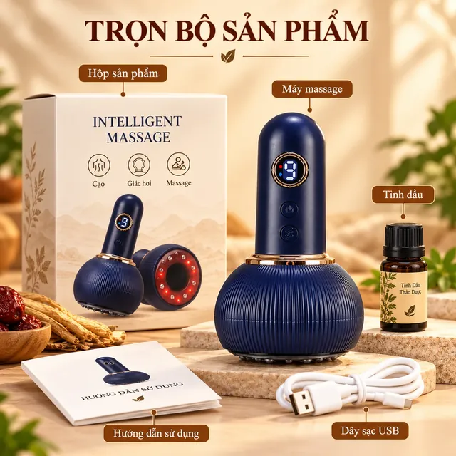 Trọn bộ máy massage và phụ kiện